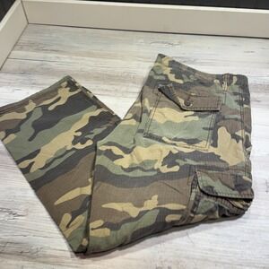 VTG Mossimo Camo Cargo Supply Pants Mens 38x30 Baggy Skater Grunge Ripstop y2k